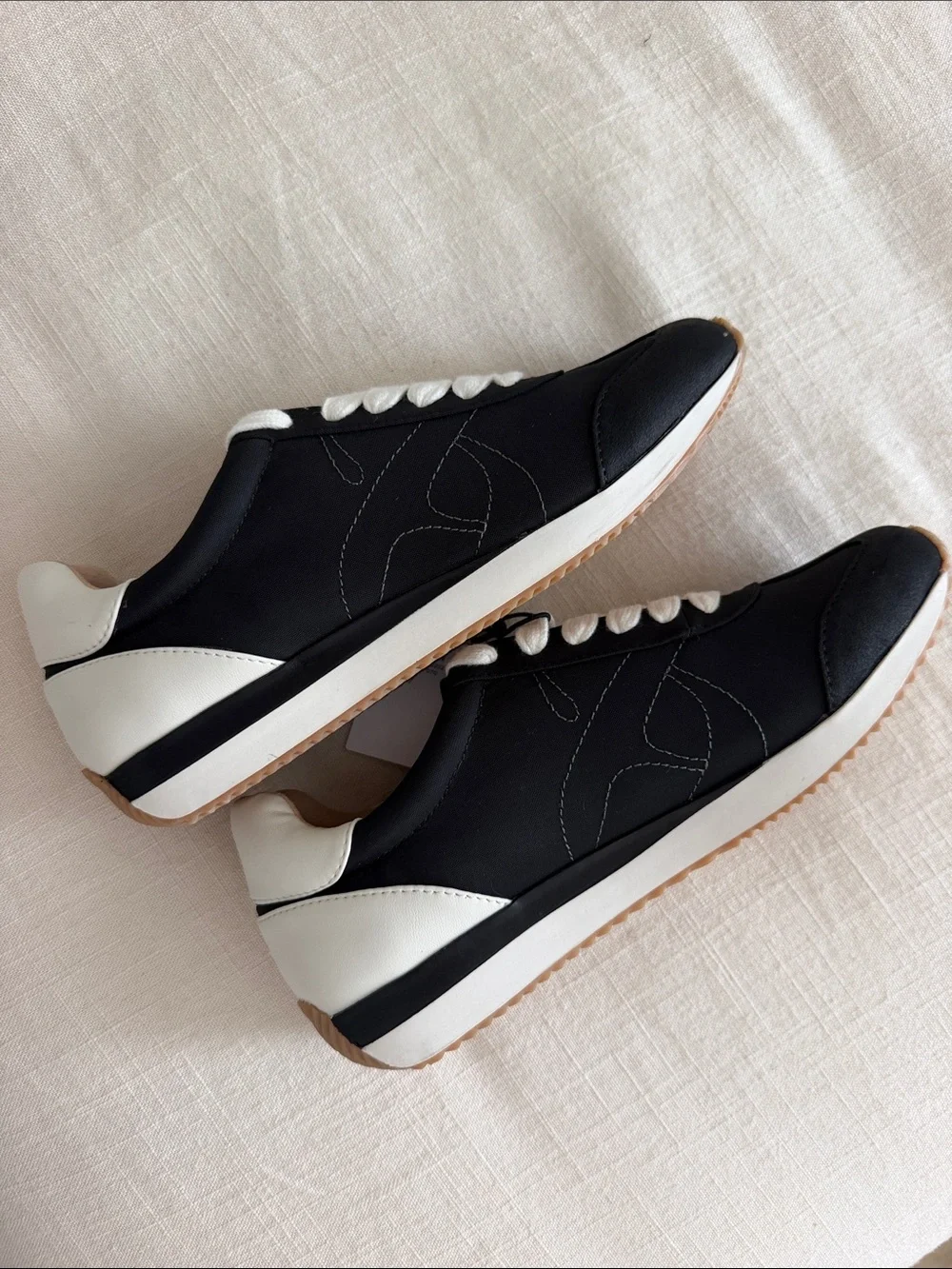 LOFT Black and White Low-Top Sneakers
